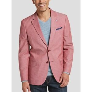 Nautica Sportcoat Jacket Blazer 40R Red Chambray E05590
